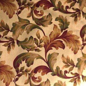🛒 $15 Home Decorative Fabric Upholstery Material Burgundy Large Floral #714